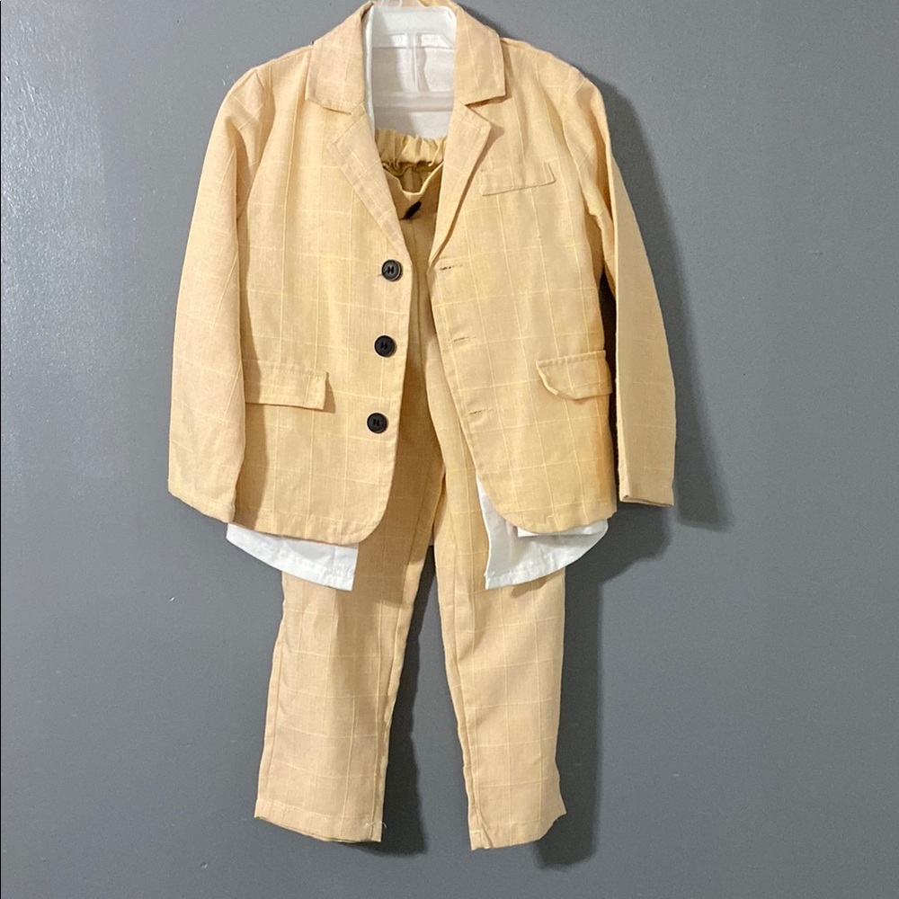 Stylish Tan Suit Set for Kids